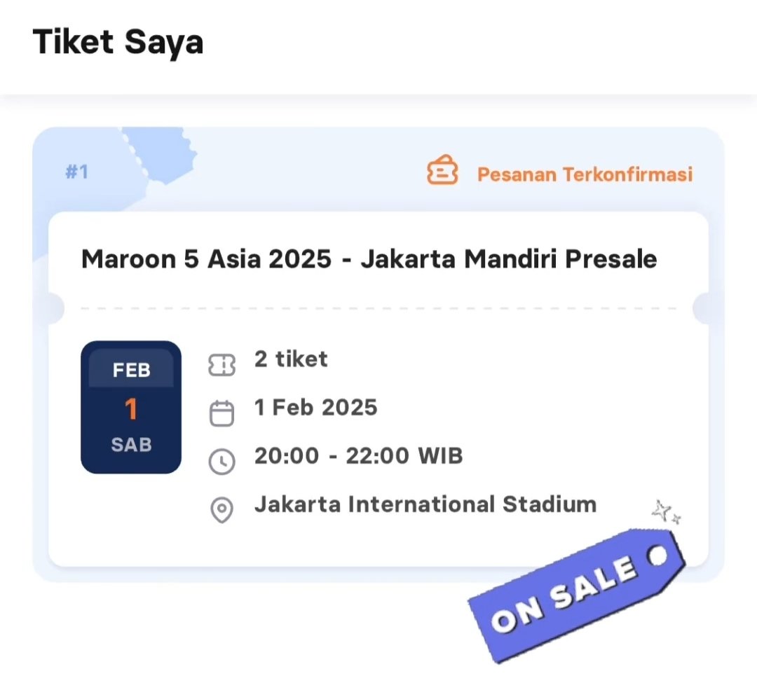 zkadjune's tweet photo. @rriapjrr @PKEnt_ID @maroon5 Wts 2 tiket. Dibantu sampai tukar tiket. https://t.co/6JCdDlIDlu