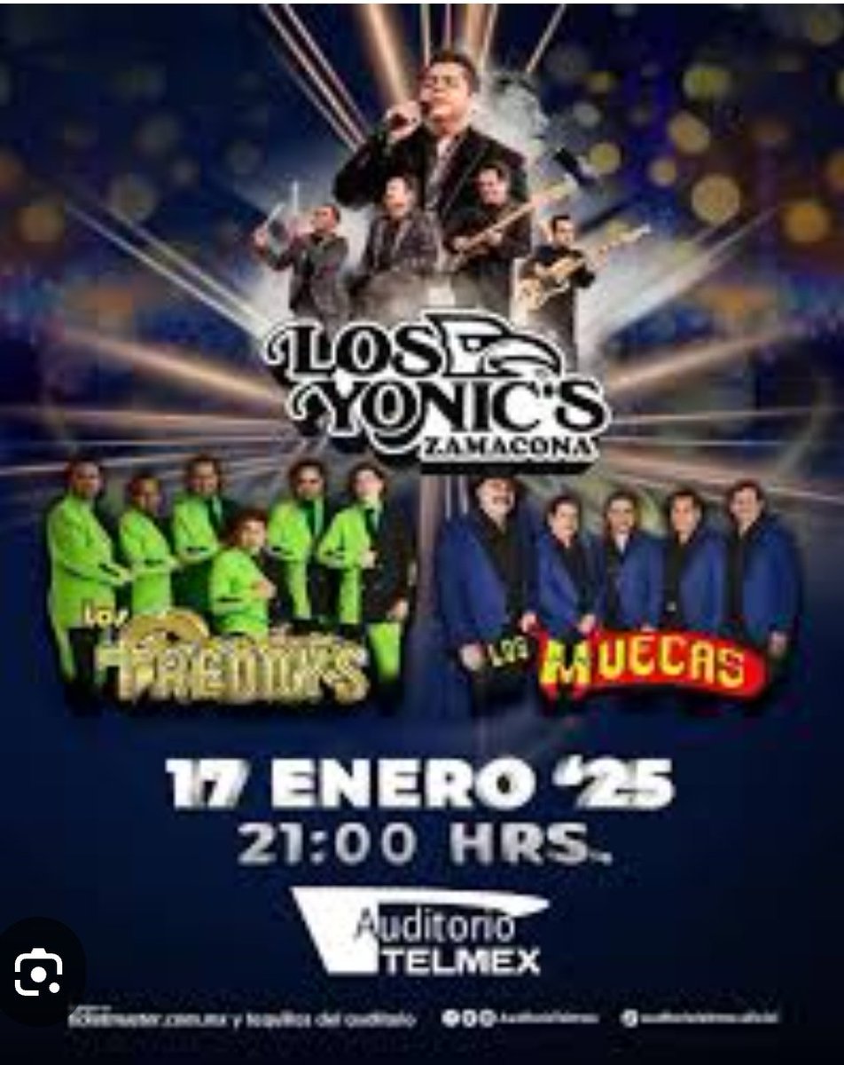 viborildasigue's tweet photo. DA LIKE , RT Y CRUZA LOS DEDOS PARA GANAR UN PASE DOBLE QUE TE PERMITA DISFRUTAR DE :
#LosYonics
#LosFreddys y 
#LosMuecas  EN EL
@AuditorioTelmex .
RESULTADO: LUNES  13 DE ENERO https://t.co/5fV4xhF5ce