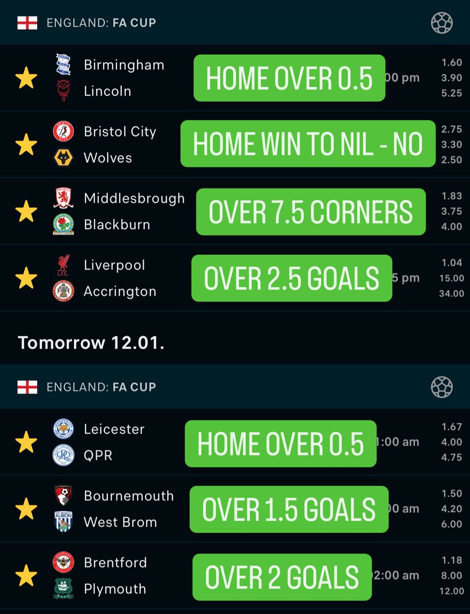 bksportsaccount's tweet photo. FA CUP PREDICTIONS ⚽️🏆 https://t.co/jXRLREe3f3