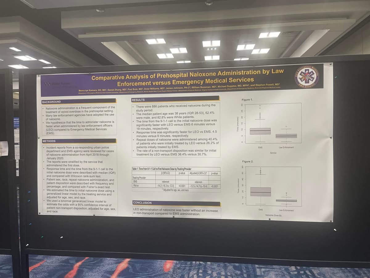 Dr. Kamara showing off her work at #NAEMSP2025