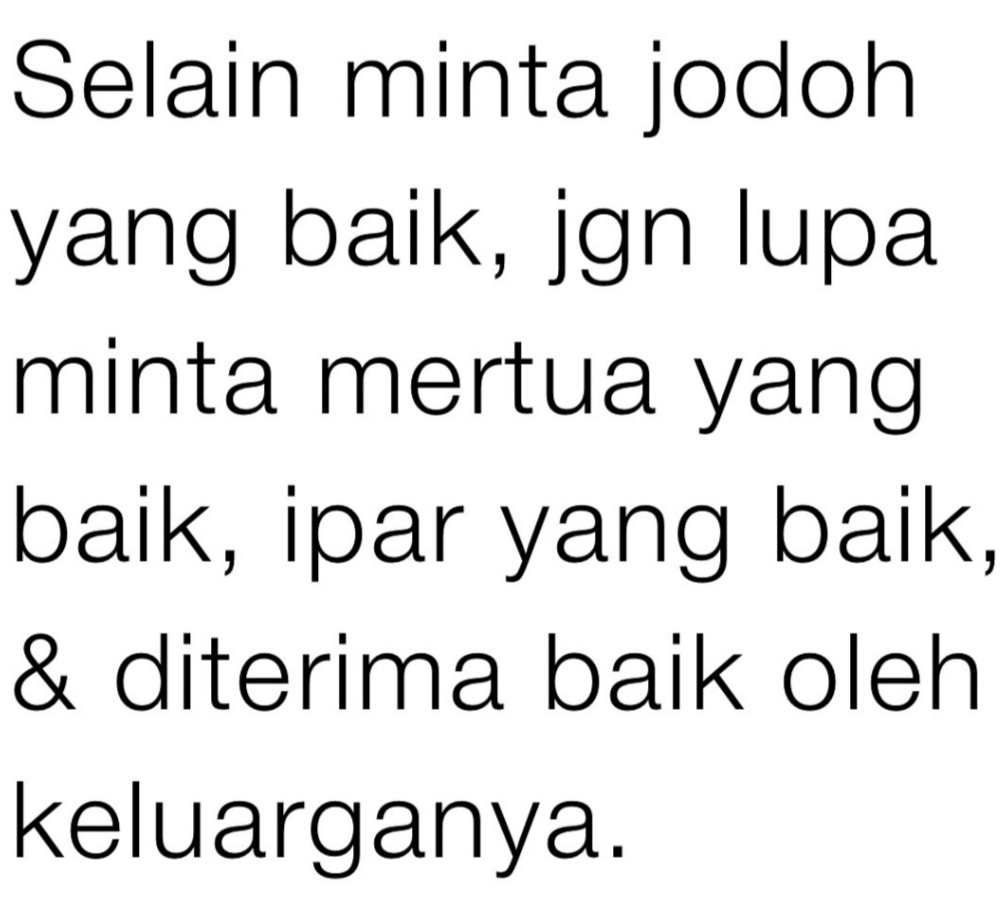 Minta semua yang baik2 sama Allah