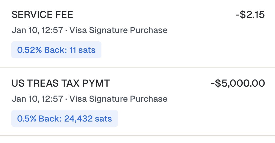 BuyTheDip71's tweet image. This could be the greatest Bitcoin hack out there.  Paying my estimated taxes with @fold_app.  This will pay for a year of the card by itself!  My only complaint is I need to move more money in and out on a daily basis!  use.foldapp.com/r/3VTLVPPN