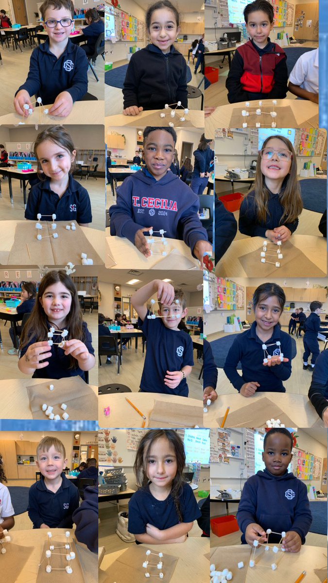 MrsLangdonHCDSB's tweet photo. Today we put our building skills to the test! First we tested 3D solids to see if they stack, roll or slide. Then we created 3D shapes and enjoyed them as a snack too! @StCeciliaHCDSB https://t.co/TJHq4zYtoR
