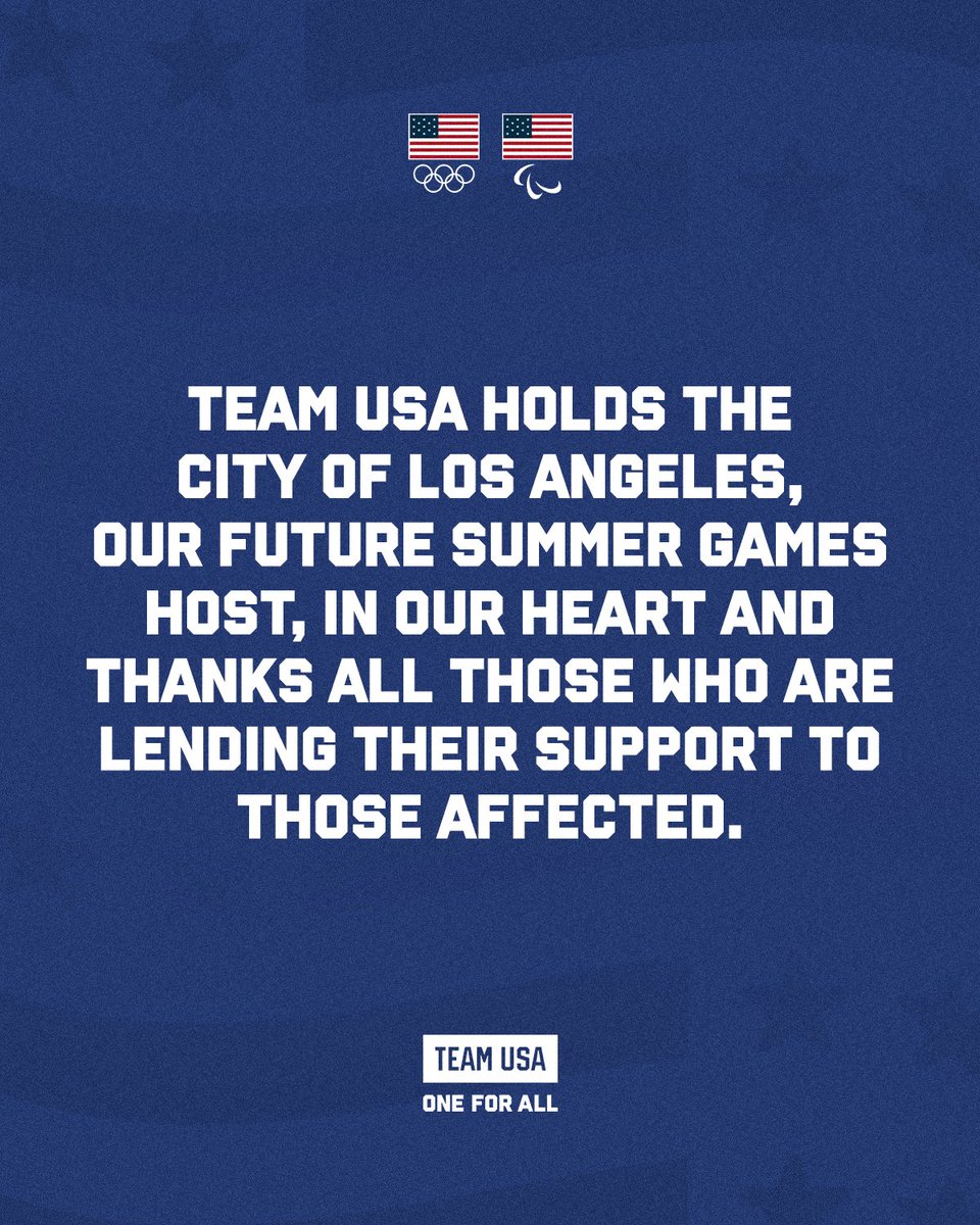 We’re with you, LA.

If you're in need of support, visit the resources gathered by <a href="/LA28/">LA28</a> ➡️ bit.ly/4h035eq