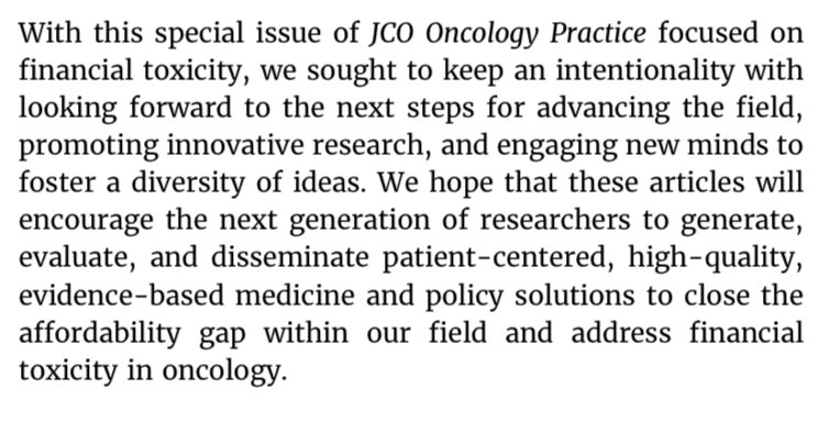 Ryan Nipp, MD, MPH, FASCO (@ryannipp) on Twitter photo Financial Toxicity in #Cancer Care: Where Are We, and How Did We Get Here?
Introduction to a Special Series.
ascopubs.org/doi/10.1200/OP…
<a href="/ASCO/">ASCO</a> <a href="/JCO_ASCO/">Journal of Clinical Oncology</a> <a href="/JCOOP_ASCO/">JCO Oncology Practice</a>
#FinancialToxicity #PallOnc #CostsOfCare #GeriOnc
<a href="/fumikochino/">Fumiko Ladd Chino, MD, FASCO</a> <a href="/EthicsdoctorP/">Jeffrey peppercorn MD</a> <a href="/yzafar/">Yousuf Zafar, MD MHS</a> <a href="/jamecancerdoc/">Jame Abraham, MD, FACP</a> Financial Toxicity in #Cancer Care: Where Are We, and How Did We Get Here?
Introduction to a Special Series.
ascopubs.org/doi/10.1200/OP…
<a href="/ASCO/">ASCO</a> <a href="/JCO_ASCO/">Journal of Clinical Oncology</a> <a href="/JCOOP_ASCO/">JCO Oncology Practice</a>
#FinancialToxicity #PallOnc #CostsOfCare #GeriOnc
<a href="/fumikochino/">Fumiko Ladd Chino, MD, FASCO</a> <a href="/EthicsdoctorP/">Jeffrey peppercorn MD</a> <a href="/yzafar/">Yousuf Zafar, MD MHS</a> <a href="/jamecancerdoc/">Jame Abraham, MD, FACP</a>