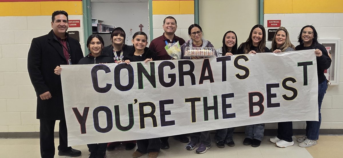 Congratulations to Zareth Brown our 2025 Teacher of the Year &amp; Lupe Cruz, our 2025 Support Staff Member of the Year! Our Eagles are blessed to have you!!  #WeAreEnsor #TeamSISD #ALLIN