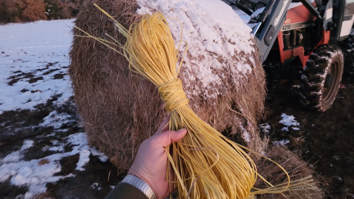 Team #twine for the win! #frozenhay #OkWx