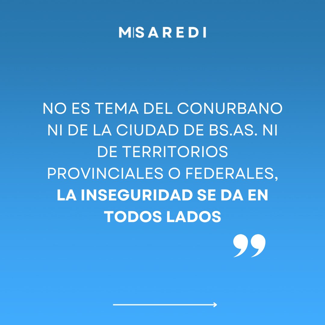 M_Saredi's tweet image. La inseguridad está en cada rincón de la Argentina, sin excepciones. Es una realidad que nos golpea a todos.