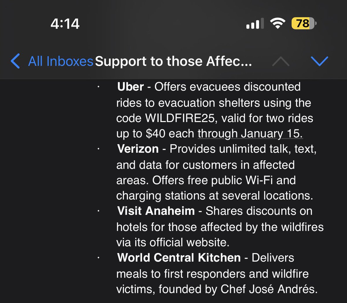 more organizations offering support: