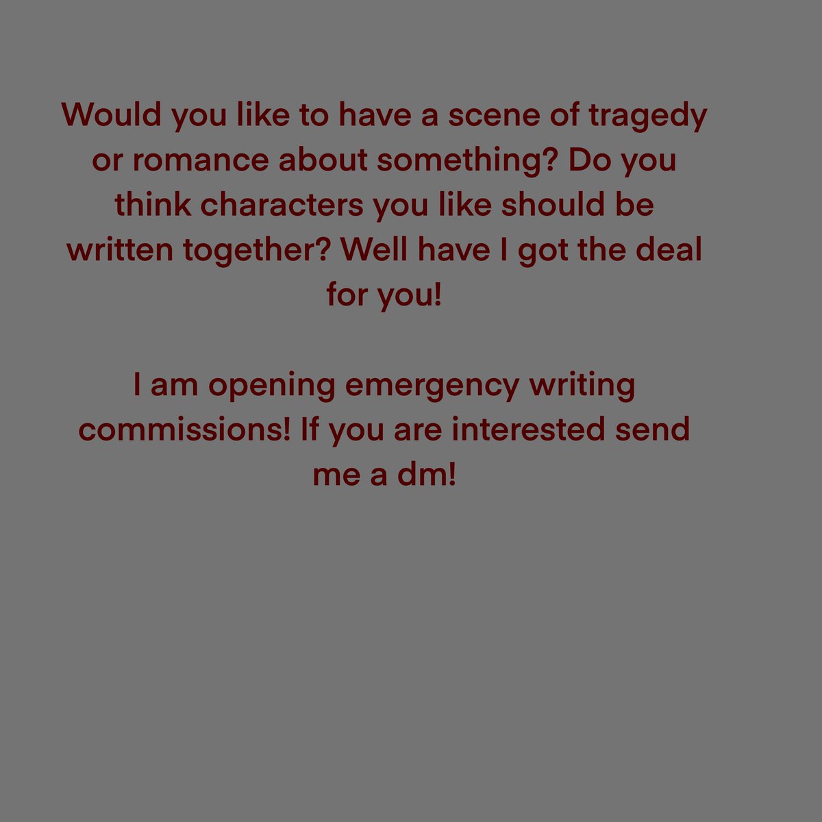 BSixshot's tweet photo. Updated my writing c0mmision info! 
#WritingCommunity #writing #artistic https://t.co/g2tq4GcZZ7