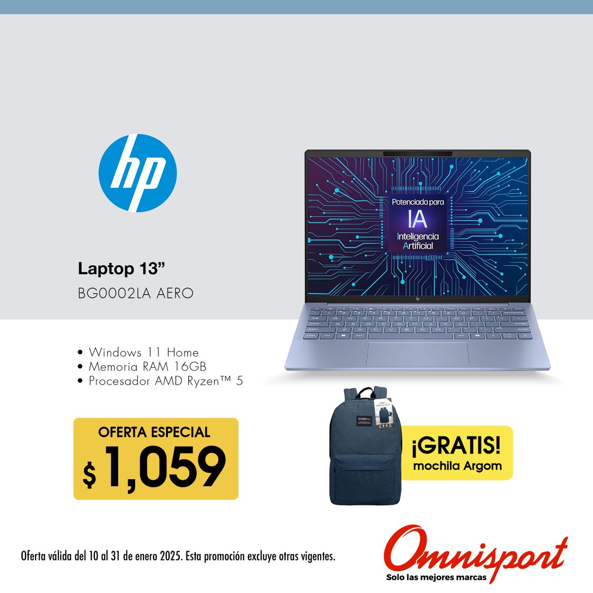 Disfruta de rendimiento y portabilidad al mejor precio. No te pierdas esta oportunidad de tener la laptop HP que buscabas. ¡Por tiempo limitado!

tinyurl.com/58m83d44