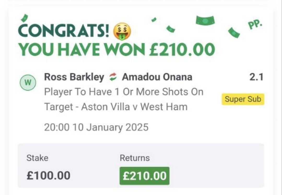 Arbitrage_Tips's tweet image. 🚨Supersub winner #1