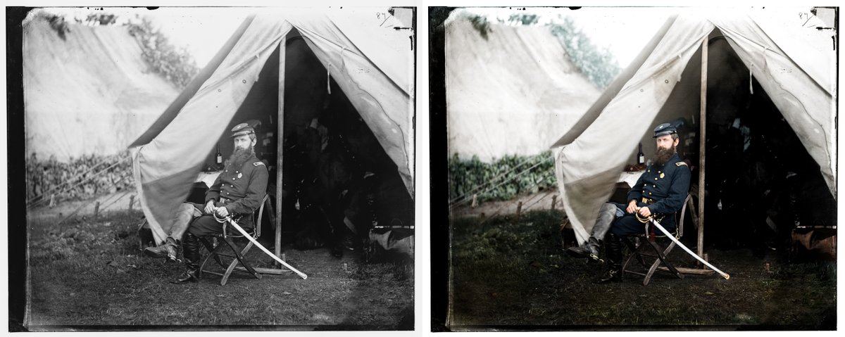 ColorizedPast's tweet image. Col. William Brewster - 73rd NY Inf.
#americancivilwar #colorized