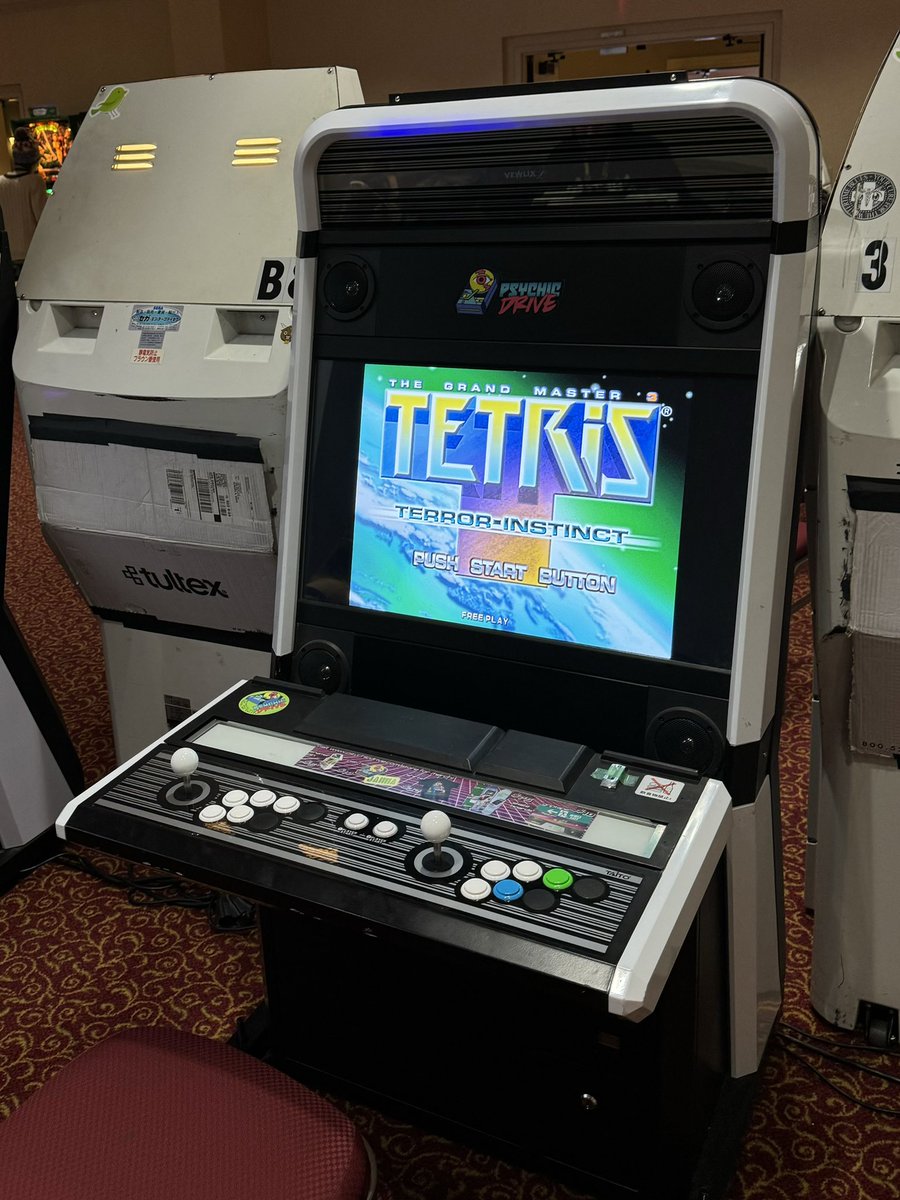 psychicdrive's tweet image. We are absolutely loving the Tetris: The Grand Master showcase at Awesome Games Done Quick! If you’re here in person we have multiple versions of the game to try on arcade hardware in candy cabinets~