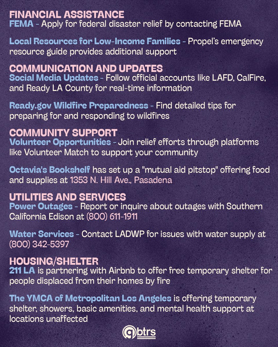 Our hearts go out to everyone affected by the wildfires in Los Angeles, and we urge you to please keep our LA community in your thoughts. Swipe for more information on what resources and precautions are available to those in need, and please consider donating if you’re able. 💜