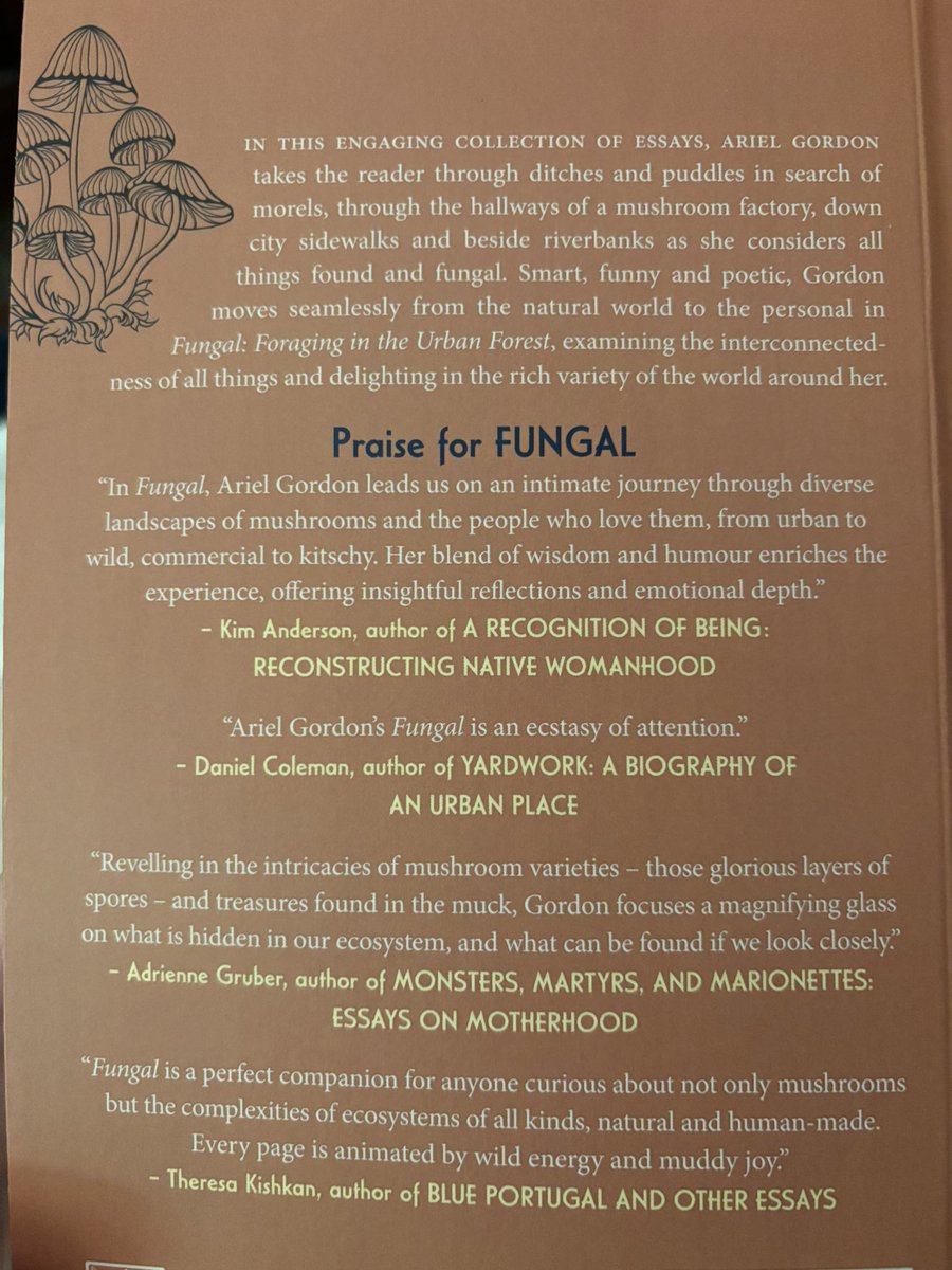 Kim Fahner (@modernirish) on Twitter photo My friend Ariel Gordon’s newest book, Fungal: Foraging in the Urban Forest, is really beautiful. If you haven’t thought a lot about mushrooms, or trees, or ecosystems, or the roles we have in helping to protect the natural world, then you can start here. <a href="/JaneDayReader/">Ariel Gordon</a> My friend Ariel Gordon’s newest book, Fungal: Foraging in the Urban Forest, is really beautiful. If you haven’t thought a lot about mushrooms, or trees, or ecosystems, or the roles we have in helping to protect the natural world, then you can start here. <a href="/JaneDayReader/">Ariel Gordon</a>