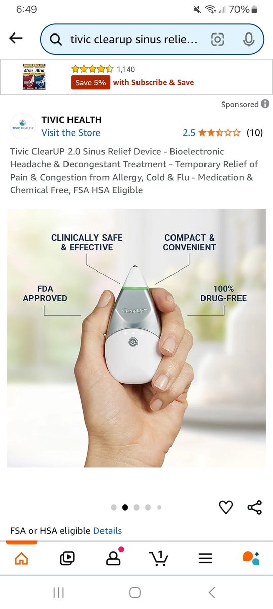 Jen_Paris14's tweet image. Has anyone heard of or tried this Tivic sinus device? #askTwitter #MedTwitter