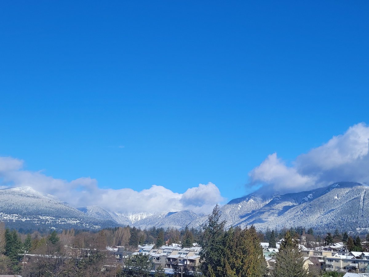 Beautiful mountains. North Vancouver B.C. .The days are getting longer