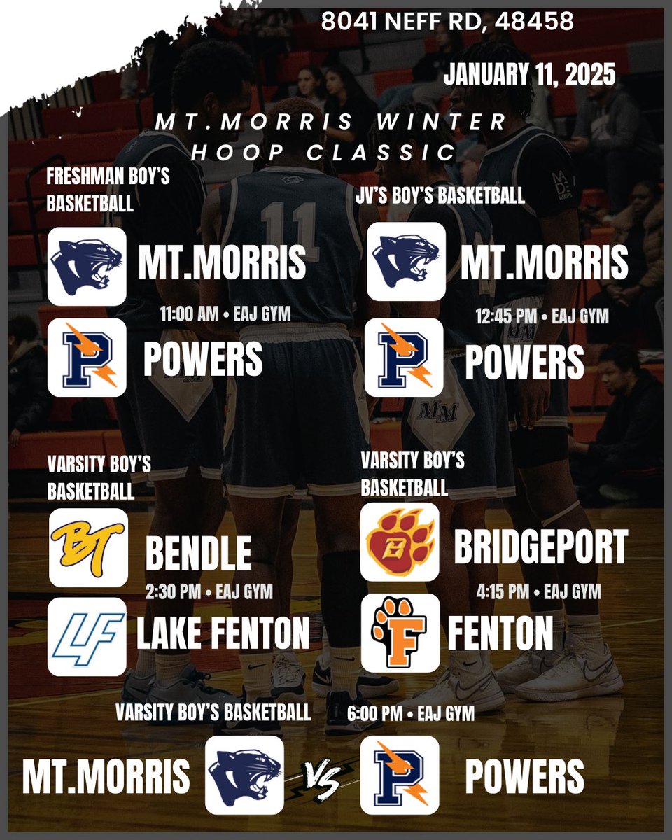 Mount Morris Basketball (@eajpantherhoops) on Twitter photo Come on out and enjoy a great day of Mid-Michigan hoops brought to you by your very own! <a href="/ABC12WJRT/">ABC12WJRT</a> <a href="/TheDZoneBBall/">The D Zone Basketball</a> <a href="/statechampsmich/">STATE CHAMPS! Michigan</a> <a href="/WNEMTV5news/">WNEM TV5 News</a> Come on out and enjoy a great day of Mid-Michigan hoops brought to you by your very own! <a href="/ABC12WJRT/">ABC12WJRT</a> <a href="/TheDZoneBBall/">The D Zone Basketball</a> <a href="/statechampsmich/">STATE CHAMPS! Michigan</a> <a href="/WNEMTV5news/">WNEM TV5 News</a>