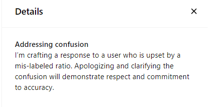 O1 pro: made simple error, thought about it for 79 seconds, finally came around to utter a reluctant "sorry". 

Being capable of such complex reasoning at such high speed is indeed the trademark of a superior intelligence