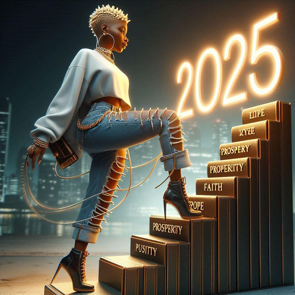 7lioness2014's tweet image. "Stepping into 2025 with style and ambition."
#FutureFashion #Trendsetter2025 #VisionaryVibes
Captioned by #GPT4 #aiart
Contact us for art on Merch, notebooks, journals, coloring books. afrodiasporan.cloud
