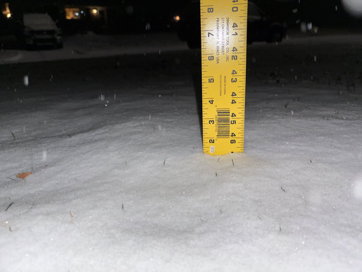 mbell390's tweet image. .@NWSBlacksburg snow total in Chatham VA as of 8 p.m.