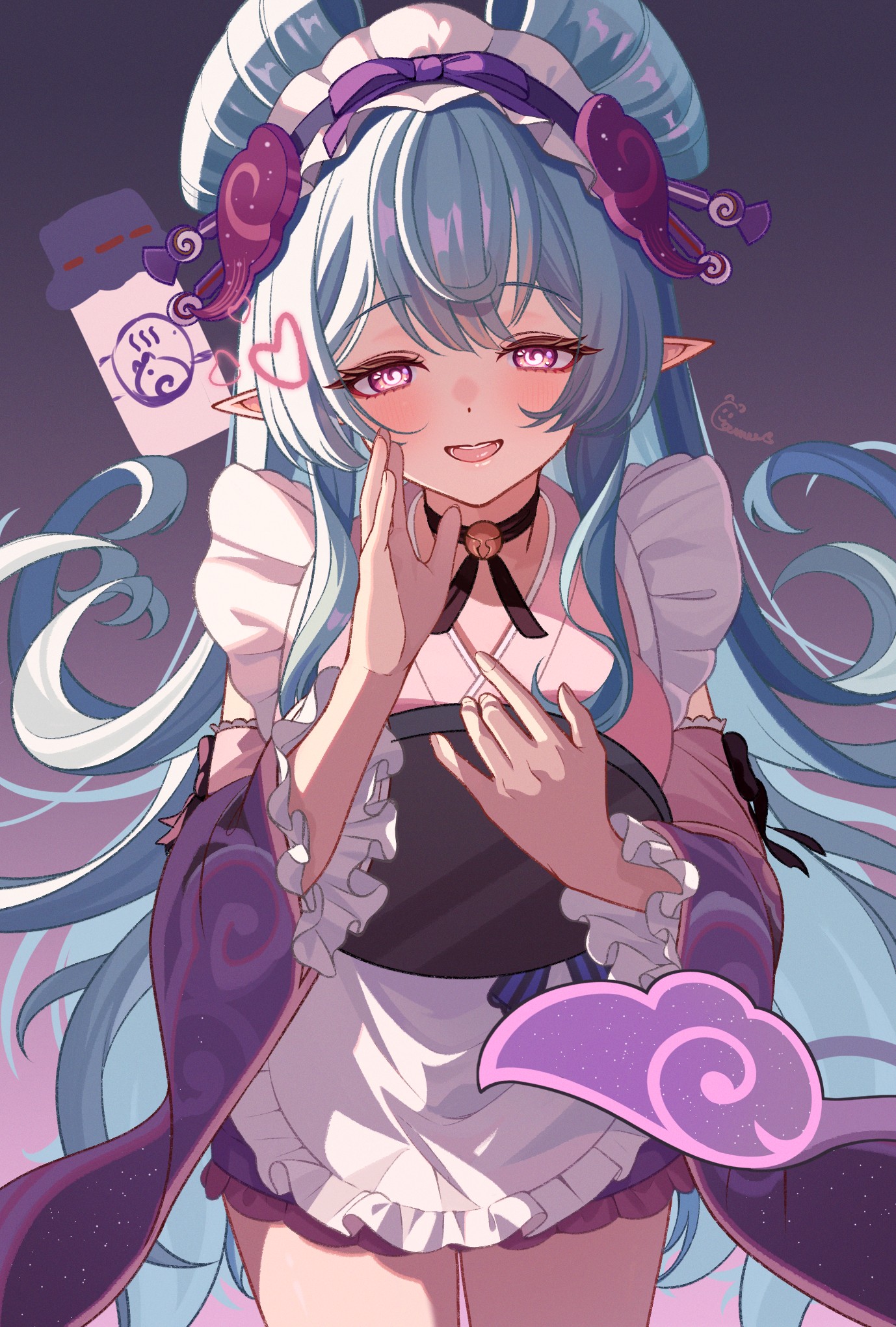 手描きイラスト・夢見月瑞希・同人ファンアート・女の子・原神