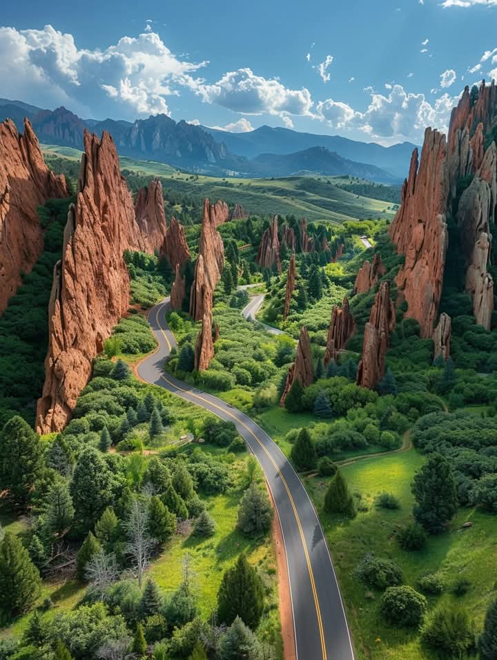 Aerial view Garden of the Gods, Colorado 🇺🇲
