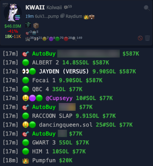 ohbrox's tweet photo. 3 auto buy strats I am running hit big with $KWAII

all have different parameters, thanks to @istoryai https://t.co/0kJ79mGA1d