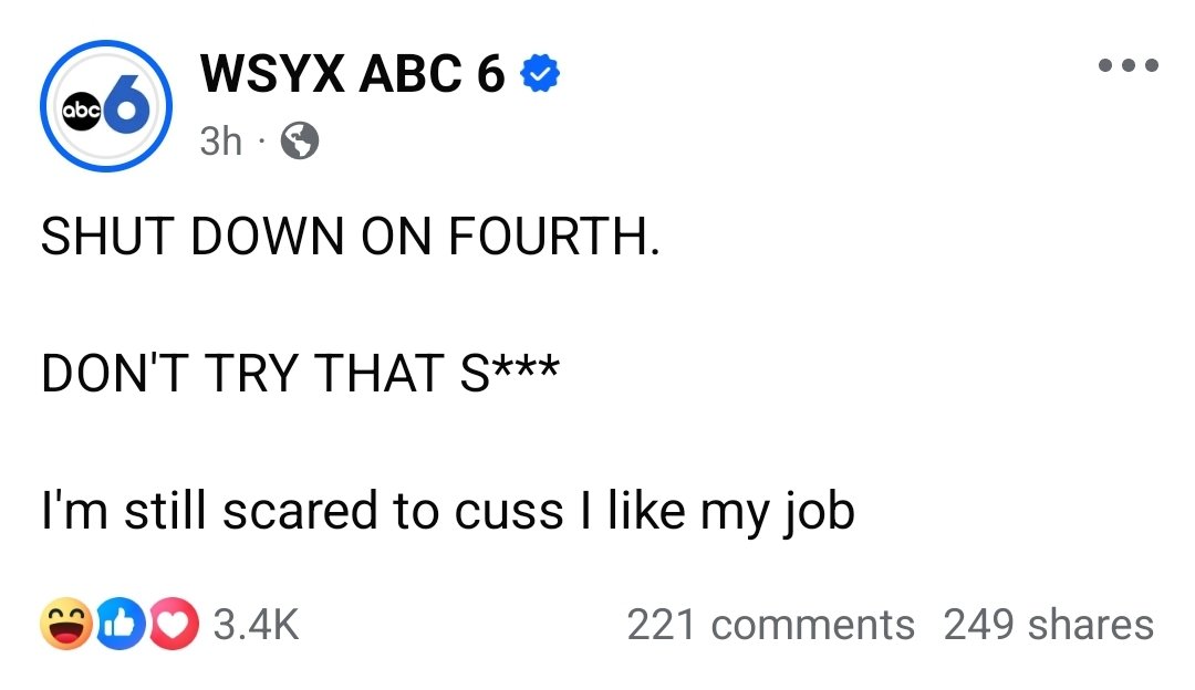 Local TV news having a normal one tonight