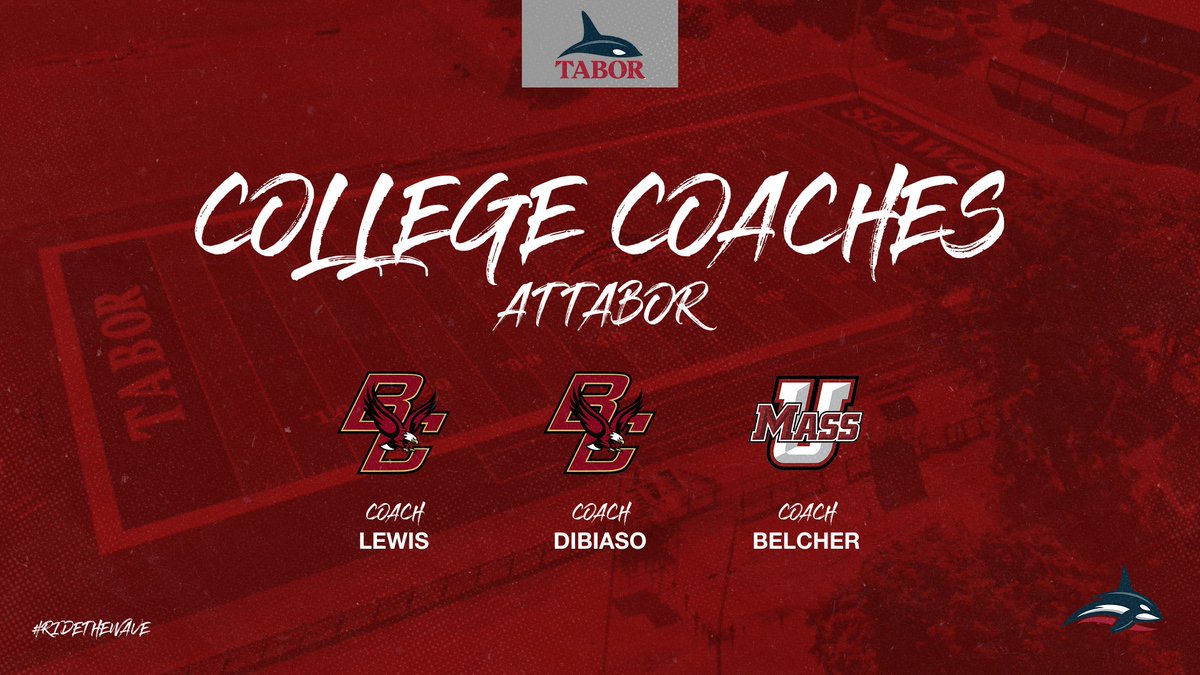 Coach Jeff Moore (@coachjeffmoore) on Twitter photo Thank you Coach Lewis & <a href="/Coach_JDiBiaso/">Jonathan DiBiaso</a> of <a href="/BCFootball/">Boston College Football</a> & <a href="/Drewbelch/">Drew Belcher</a> of <a href="/UMassFootball/">UMass Football</a> for visiting Tabor today! #RideTheWave #SeawolfNation Thank you Coach Lewis & <a href="/Coach_JDiBiaso/">Jonathan DiBiaso</a> of <a href="/BCFootball/">Boston College Football</a> & <a href="/Drewbelch/">Drew Belcher</a> of <a href="/UMassFootball/">UMass Football</a> for visiting Tabor today! #RideTheWave #SeawolfNation