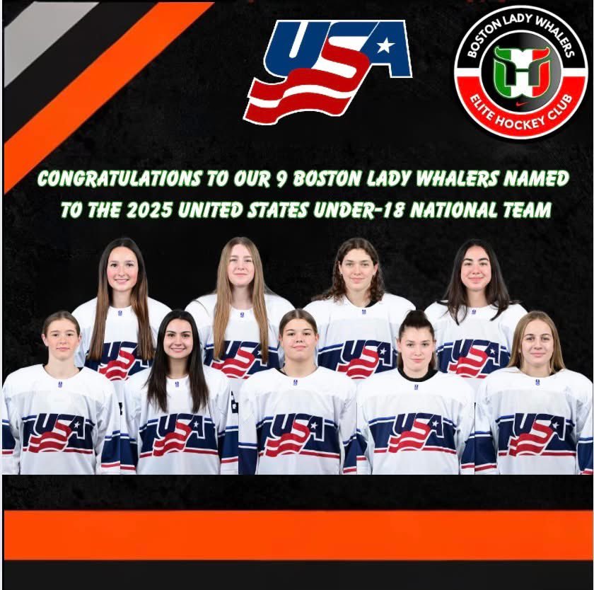 Be sure to set your alarms for tomorrow morning, and help us cheer on our nine (9) Boston Lady Whalers chosen to the 2025 United States Under-18 National Team in the semi-finals against Sweden at the U18 Women’s Worlds in Finland 🇫🇮 

1/11 8:00 AM EST 📺NHL Network

Go USA 🇺🇸🐳🇺🇸