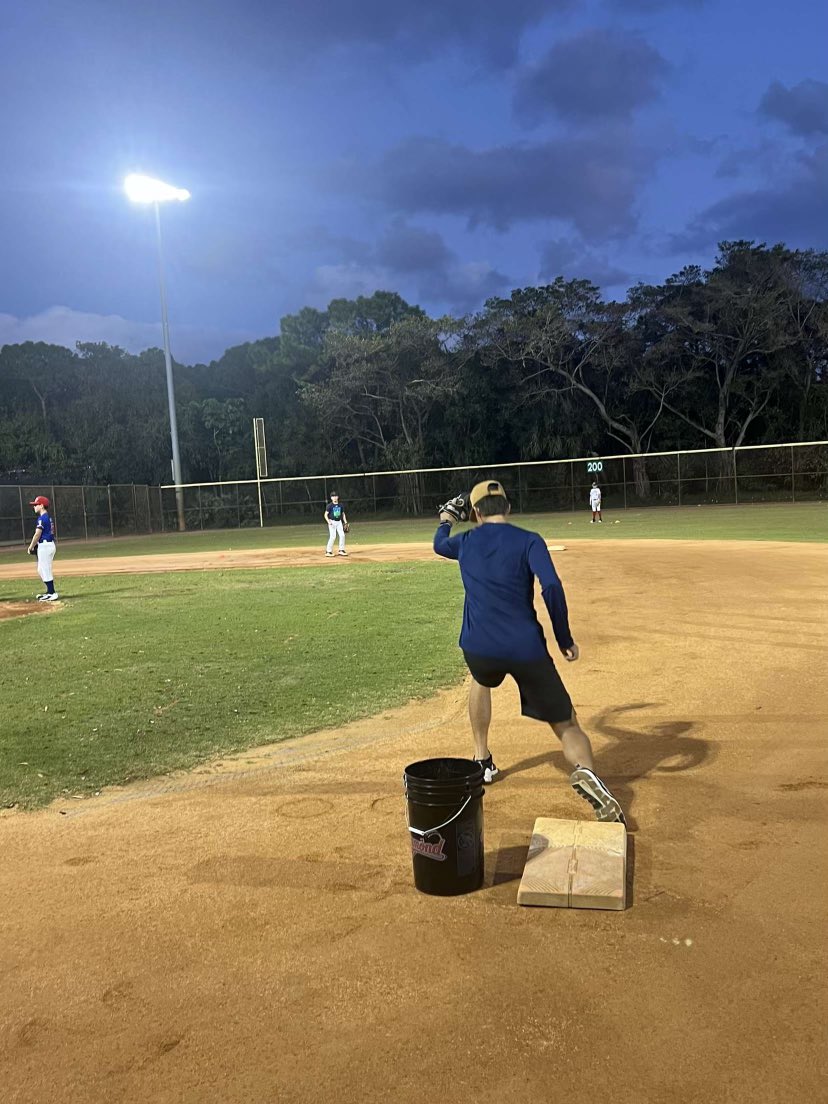 The team is helping Boca Raton Little League with their tryouts. Great job guys.