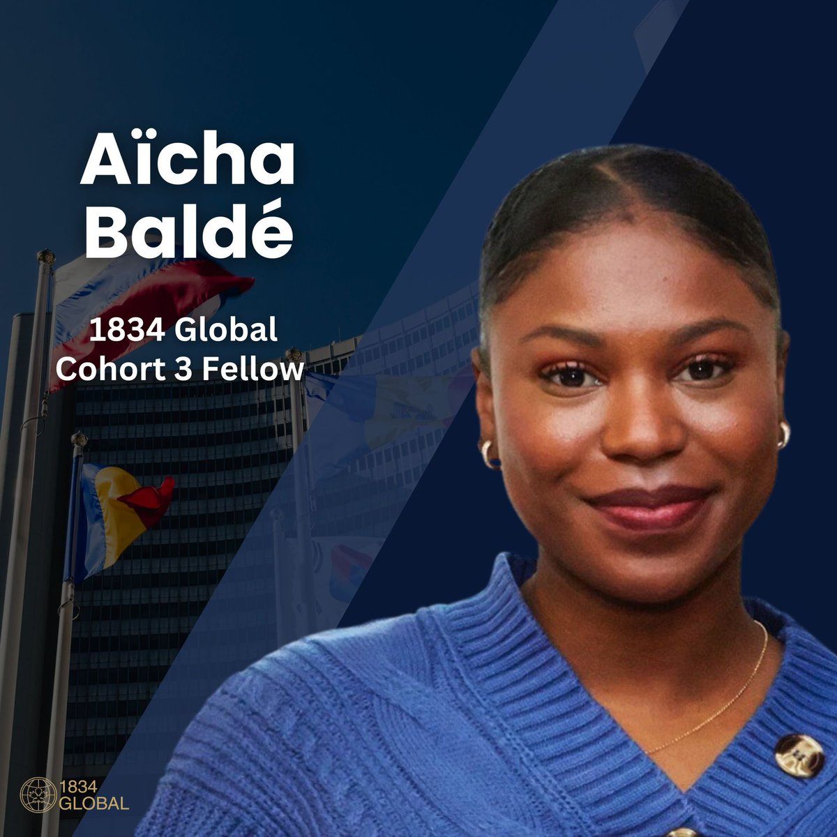 1834Global's tweet photo. We are excited to introduce Cohort 3 Fellow, Aïcha Baldé✨

Aïcha holds a Master’s degree in Political Science from the University of Montreal. Her education, combined with her extensive social and community involvement, has equipped her with the tools to advocate. https://t.co/3MaQtIJw9s