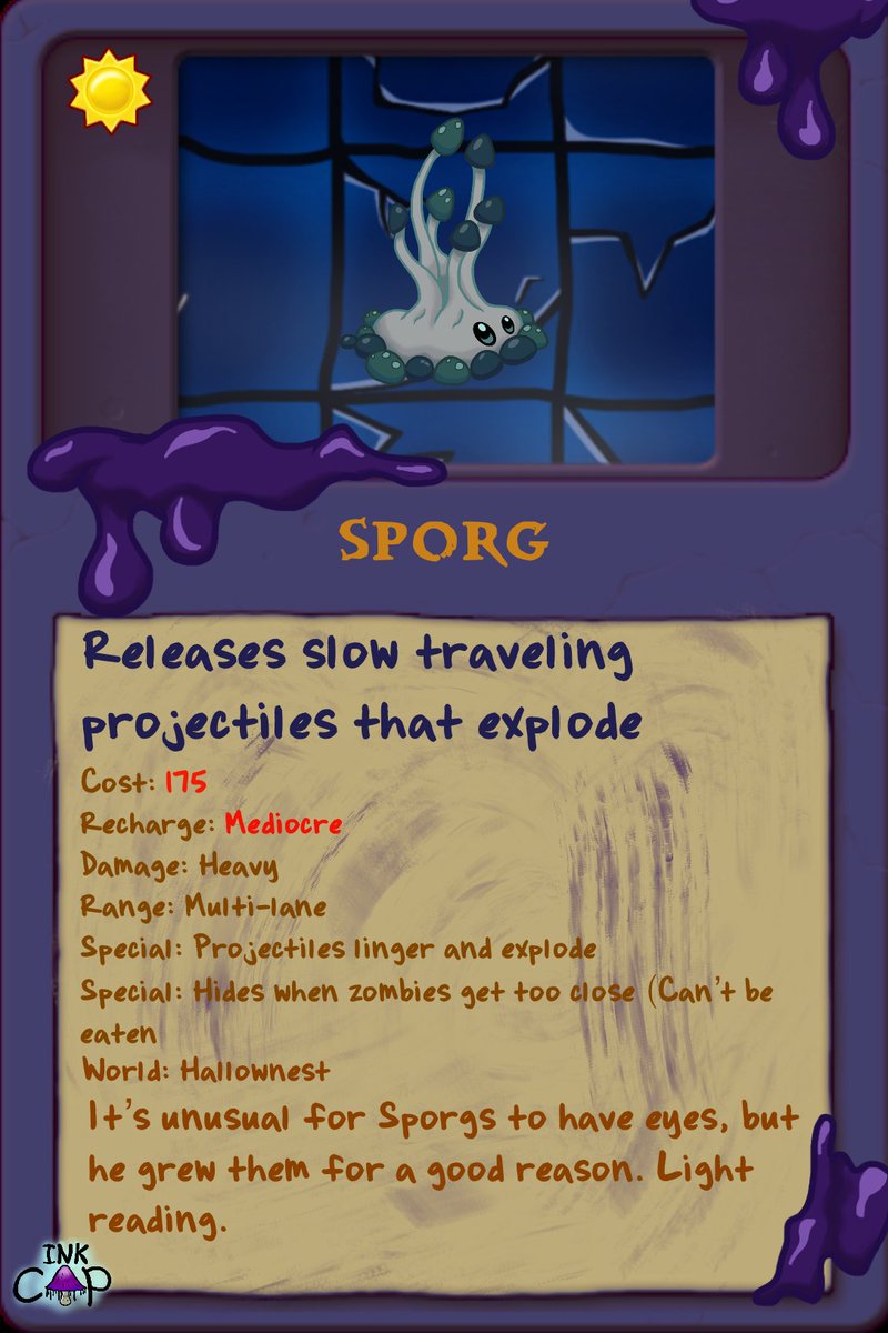 inkwell600's tweet photo. Admit it. How many times have you run head first into these things' projectiles? Meet Sporg

#plantsvszombiesfanart #plantsvszombies #hollowknight #hollowknightart #inkcap https://t.co/dbYDMQ3QVF