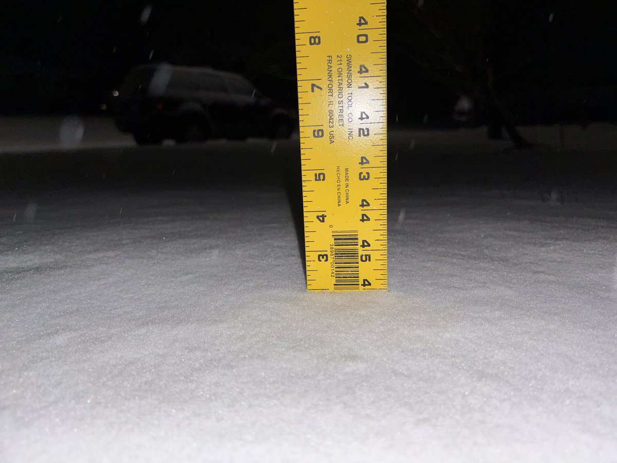mbell390's tweet image. .@NWSBlacksburg we’re at 2” in Chatham at 9 p.m.!