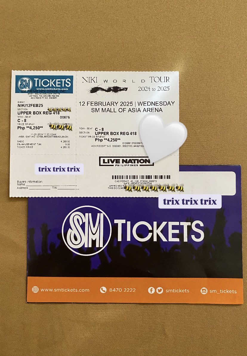 japsilog_'s tweet photo. ✨ WTS LFB ✨

NIKI Buzz World Tour Manila 2025

— (1) Upper Box Reg Ticket
— UB REG 418 C-8
— Physical Ticket
— Day 2 (Feb 12)
— Meetup Available :)

RFS: got my desired tix! dm if interested 😊

🔖 lfb wts fs buzz tour nicole niki zefanya mnl for sale https://t.co/E60vEacDf7