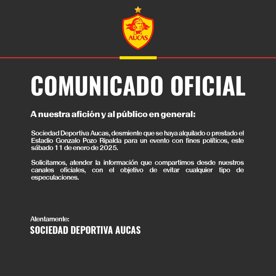 🔊 Comunicado Oficial