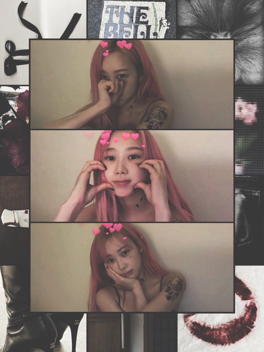 Giselxle's tweet image. 𝗗𝗘𝗙𝗜𝗡𝗘 𝗔𝗡 𝗜𝗧 𝗚𝗜𝗥𝗟 : 피곤함이 살짝 섞인 조용한 자신감을 발산하는 포즈. 각각을 플로팅 𝗉𝗂𝗇𝗄 𝗁𝖾𝖺𝗋𝗍𝗌 으로 둘러싸서 장면에 기발함과 사랑을 더합니다.