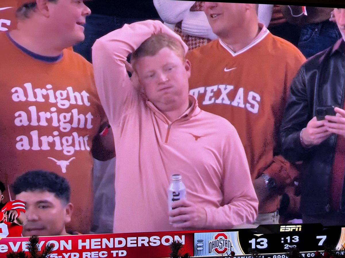 TiffanyAlaniz's tweet image. We have all been these fans 
#TexasvsOSU #CottonBowl