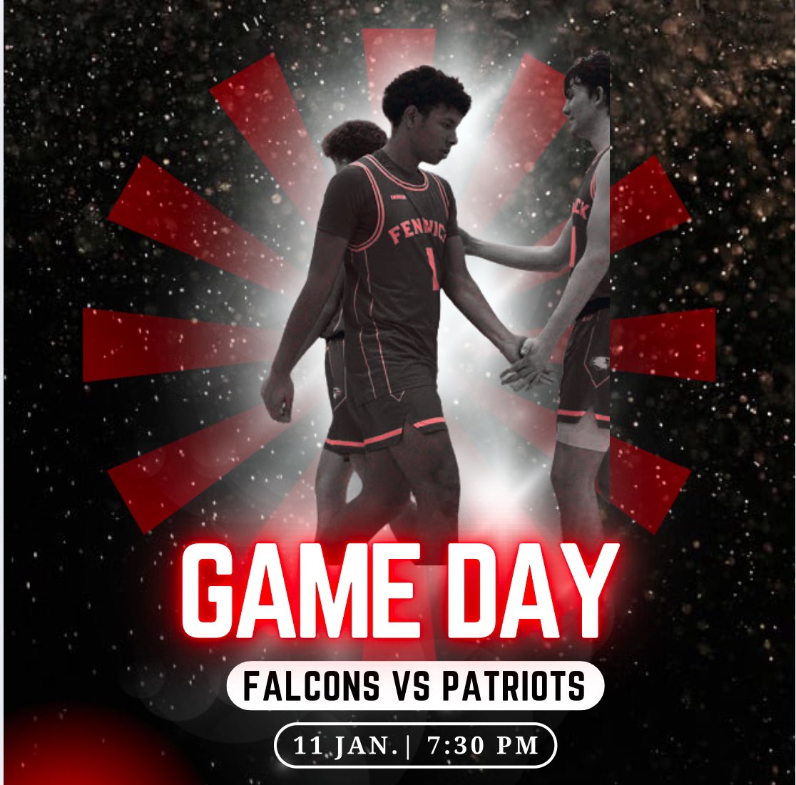 Game day tomorrow night at home!!! Falcons take on the Patriots. This is our Falcon for a night game for incoming 8th graders as well, so make sure to show up and show out!