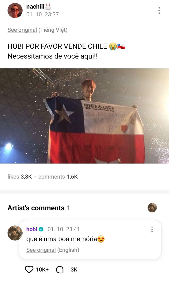 BANGTANHIIT's tweet photo. Ele respondendo posts no weverse de ARMYs onde os países NÃO estão inclusos na turnê, ele genuinamente está dando a entender que terá mais coisas vindo aí.

Olha o símbolo no comentário que ele fez no print da Índia ✔️, o "então" na Espanha... https://t.co/QK9xme0Kg8