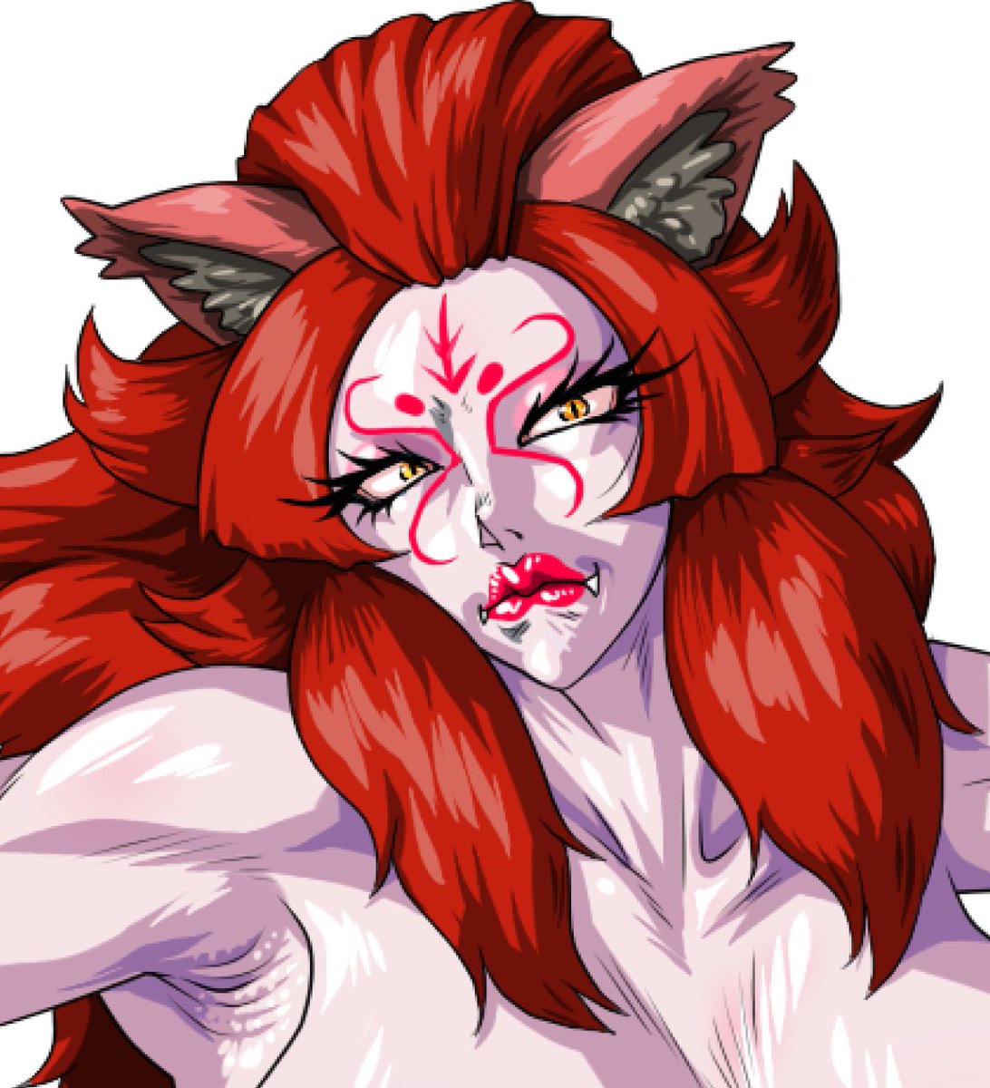 妖狐の肌と顔を修正しました。
昨日の記事に貼ります。
#ヤリナリ 