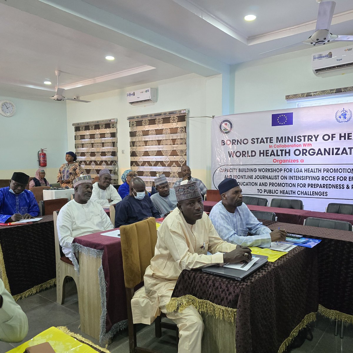 Thanks <a href="/eu_echo/">EU Civil Protection & Humanitarian Aid 🇪🇺</a>, the training paved the way to strengthen collaboration btw media &amp; HPO on working together to ensure accurate information, counter misinformation, build trust with community engagement strategies and use new innovative ways to disseminate health messages