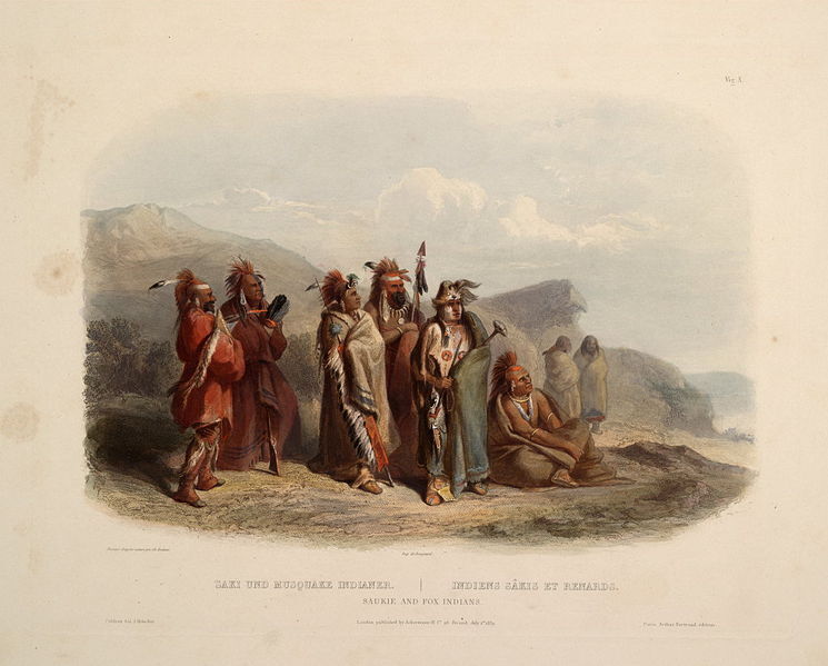 KarlBodmer's tweet image. Saukie and Fox Indians, plate 20 from Volume 1 of &apos;Travels in the Interior of North America&apos; wikiart.org/en/karl-bodmer…