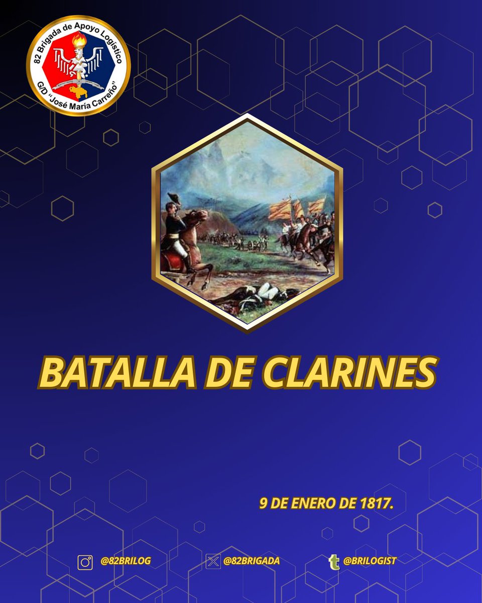 🇻🇪 #09ene || #Efemerides 📅 La batalla de Clarines (9 de enero de 1817) fue un enfrentamiento militar librado en la Guerra de independencia de Venezuela en que los realistas vencieron a los patriotas. . . . . #ceofanb  #fanbporlapatria  #ceofanbvzla  #patriotismo #patria #FANB