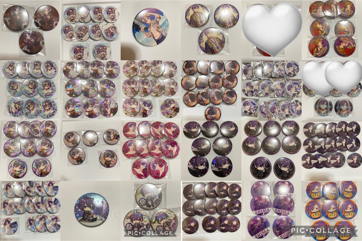 sss__0302's tweet photo. 譲) 💜グッズ(少数💚❤️💛)

求)現金（郵送優先）≫≫固ツイ（手渡し優先）

こちらグッズ整理につきお譲り、交換先を探しております。
画像外にも1部あります。お気軽にお声かけくださいませ。

#浦島坂田船グッズ  #浦島坂田船缶バッジ交換  #浦島坂田船缶バッジ買取
#志麻グッズ
#志麻缶バッジ https://t.co/7P80KUZK5i