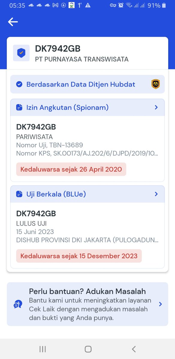 <a href="/Aancek_/">iniAansss</a> Moots Krn seringnya kecelakaan yg dialami oleh bus pariwisata, ada aplikasi yg bs buat ngecek kelayakan bus tersebut. Nama appsnya : Mitra Darat.

Silahkan cek dulu  bus Yang ditawarkan oleh tour travel jauh Hari sebelum keberangkatan.

Setelah di cek ini datanya 🫵🏼😩
