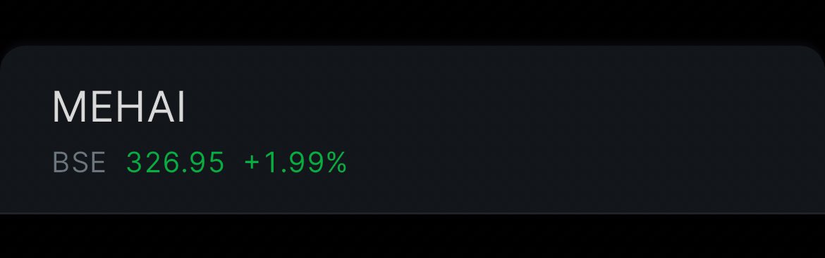 Stockgeeks_in's tweet image. 🚀 Mehai Tech 🚀

55 ➔ 327 🔥🔥

Nearly 6X ✅ 

In just 4.5 months