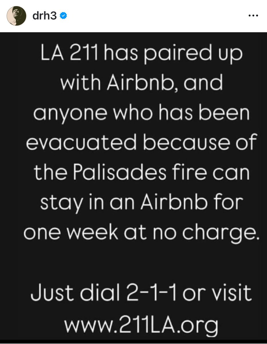 Thinking of everyone affected by the fires in LA right now. Just a little PSA for anyone who may need a safe place to stay: